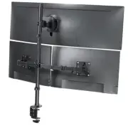 Triple Monitor Extra Tall Desk Mount for up to 49 inch Ultrawides on Center
