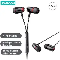 在飛比找Yahoo!奇摩拍賣優惠-Joyroom 3.5mm HIFI立體聲有線耳機三鍵控制免