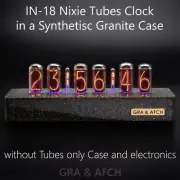 IN-18 Nixie Tubes Clock in Synthetic Granite Case WITHOUT TUBES
