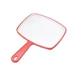 Handheld Mirror Without Distortion Wearable Cosmetic Mirror with Handle Pvc