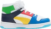[PUMA] Unisex-Child Rebound Layup Mid Hook and Loop Shoes Sneaker