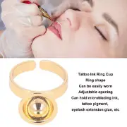 5pcs Stainless Steel Microblading Ink Ring Cup Salon Eyelash Glue Tattoo Pig CHW