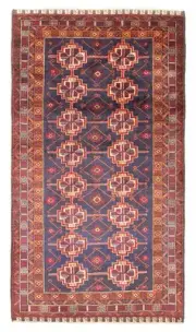 Vintage Hand-Knotted Area Rug 3'5" x 6'0" Traditional Wool Carpet
