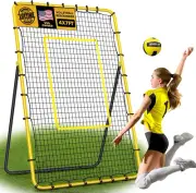 Volleyball Rebounder Net 7X4 Ft -5 Angles Adjustable, Outdoor Portable or Home T