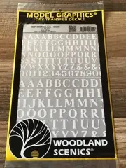 Woodland Scenics HO Scale Decal MG714: Roman Railroad White 3/8,1/2 Inch NOS