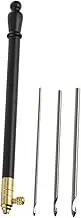 DOITOOL French Bead Embroidered Beads Set Embroidery Hook Needles Punch Needle for Clothing Decor Comfort Wavy Handle Embroidery Stitching Kits