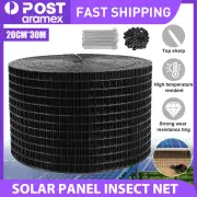 Solar Panel Mesh 20cmx30m PVC Critter Bird Proof Guard Kit w/ 100PCS Fasteners