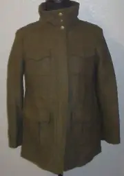NWT Women's Medium Ann Taylor Loft Full Zip Wool Blend Field Coat