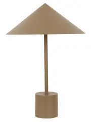 Margot 2 Light Table Lamp in Bisque with Metal Conical Shade