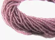 11/0 FULL HANK ~ LIGHT AMETHYST MATTE ~ PURPLE ~ GLASS SEED BEADS ~ 12 Strands