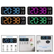 Modern Wall Mounted Desk Clock Large LED Display with Calendar Temperature