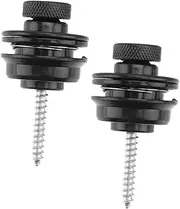 Kisangel 2Pcs Guitar Strap Locks Metal Lock Buttons for Electric Guitar Easy Install Retainer System Strap Lock Replacement for Enhanced Stability and Security