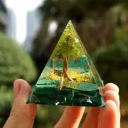Orgonite Pyramid Tree of life Peridot Healing Natural Crystal Energy Orgone USA