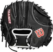 Wilson WBW103187/WBW100997275 Trainer Hard Baseball Glove Training Pancake Mold Black