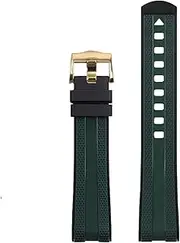 [KAVJU] Curved End Rubber Watchband Fit for Omega Seamaster 007 Speedmaster Diver 300M Aqua Terra 150 Planet Ocean Silicone Soft waterproof Watch Strap