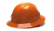 Safety SL Series Full Brim Hard Hat, 6-Point Ratchet Suspension, Orange