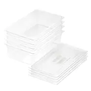SOGA 4X 1/1 GN Pan 150mm Clear Gastronorm Food Storage with Lids