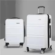 20" 28" Luggage Wanderlite Suitcase Travel TSA Carry On Hard Case Lightweight White