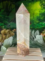 Tower - Vesuvianite Agate Carnelian Jasper Natural Stone Quartz Crystal Obelisk