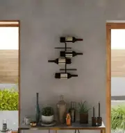 Wine Rack, Metal Wine Rack, Wine Storage Rack, Vertical Wine Rack, 6 Bottles