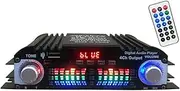 Radio Set,Car BT5.0 o Power Amplifier 4 Channel Home Theater Stereo Receiver 12 V with FM Radio USB/SDCard/AUX-in LCD Display