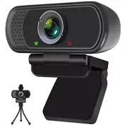 Full HD 1080P Webcam with Privacy Shutter and Tripod Pro Streaming Web Camera...