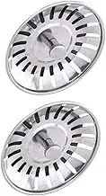 OATIPHO 2pcs Kitchen Sink Strainer Stainless Steel Waste Plug Basin Drain Filter for Easy Installation and Smooth Drainage