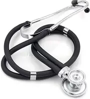 LEGACY Series Sprague Rappaport Stethoscope with 5 Interchangeable Chestpieces, 3 Bells and 2 Diaphragms, Black, 30 inch