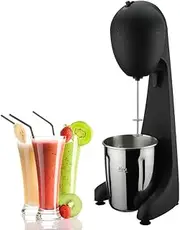100W Milk Shaker Machine, Commercial Milk Shaking Machine, Single-HEA Milkshake Blender Maker with 450ml Stainless Steel Cup, Electric Stand Mixer Drink Mixer for Yogurt Ice Cream