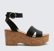 Womens Dolce Vita Linda Ankle Strap Cork Platform Wedge Sandals 10 NIB