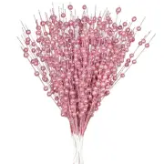 10 Pack Christmas Glitter Berries Stems, Artificial Christmas Picks for Chris...