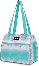 PackIt Freezable Hampton Tote Bag - Insulated Picnic Lunch Cooler Bag for Travel & On-The-Go, Gel-Lined Walls Chill Meals & Drinks for Hours, Comfortable Shoulder Straps, Zip Closure. Tie Dye Sorbet
