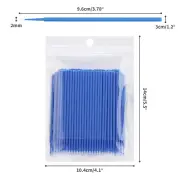 100Pcs Disposable Microbrush Eyelashes Extension Individual Lash Removing Swab M