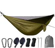 Camping Hammock with Net,Portable Sleeping Netting | Travel Portable Lightweight Hammocks with Fly Mesh, for Outsides Beach Backyard Patio