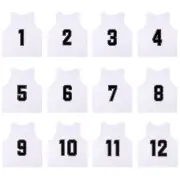 12 Pack Numbered（1-12） Scrimmage Vests/Sport Pinnies/Training Bibs for Basket...