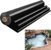 Pond Liner Underlayment 2x3m 3x4m 6x8m 10x12m Black Preformed Pond Liners for Garden Fish Pools Fountains Streams Landscaping Waterproof Pond Membrane(5x6m(16.4x19.7ft))