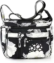 [HERCMNOY] Women Crossbody Bags Shoulder Bag Handbag Multiple Pockets Bag Nylon Messenger Purses