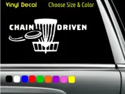 Chain Driven Disc Golf Decal Laptop Car Window Sticker CHOOSE SIZE COLOR