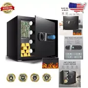 Modern Waterproof Biometric Safe with Fireproof Bag & Audible Alarm System