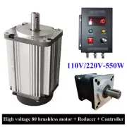110/220V 550W 3/6/10/30:1 Planetary Gearbox Gear Motor Speed Reducer Controller