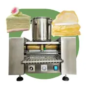 Automatic 8 inches Crepe Cake Making Machine/Egg Skin Crepe Machine 2200w 220v