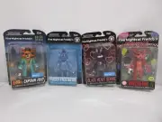 Five NIghts at Freddys Set of 4 Figures- Blackheart Bonnie, Frostbear, Foxy NEW!