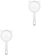 2pcs Stainless Steel Small Sieve Versatile Fine Mesh Strainer for Tea Flour Milk Filtering