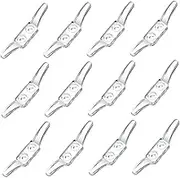 FUTUREORYY 12Pcs Roller Curtain Positioning Hooks Blinds Drawcord Retainers for Roller Blinds Smooth Finish Easy to Install for Home Decor