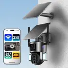 Home Security Camera 2 System Wireless WiFi 4K Video 2 Solar 24/7 Recording 360