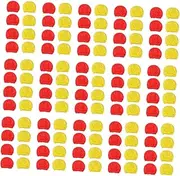 Tadill 120 Pieces Microphone Covers Microphone Protection Sleeve Protector Anti-Wind Noise Universal Portable Microphone Cover Nonwoven, red yellow