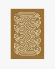 120' x 185' | Machine Washable Runner Rug | Kid & Pet Friendly | Indoor Rug | Jonathan Adler Ribbon Caramel Gold Tufted Rug | Ruggable