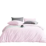 Hotel Soft Quilt Doona Duvet Cover Set 2000TC Single Queen Super King Light Pink