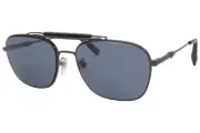 Chopard SCHD58 568P Sunglasses Men's Gunmetal-Black/Blue Polarized Lenses 60mm