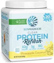 Sunwarrior Protein Refresher Pineapple Coconut water mix 14.8 oz